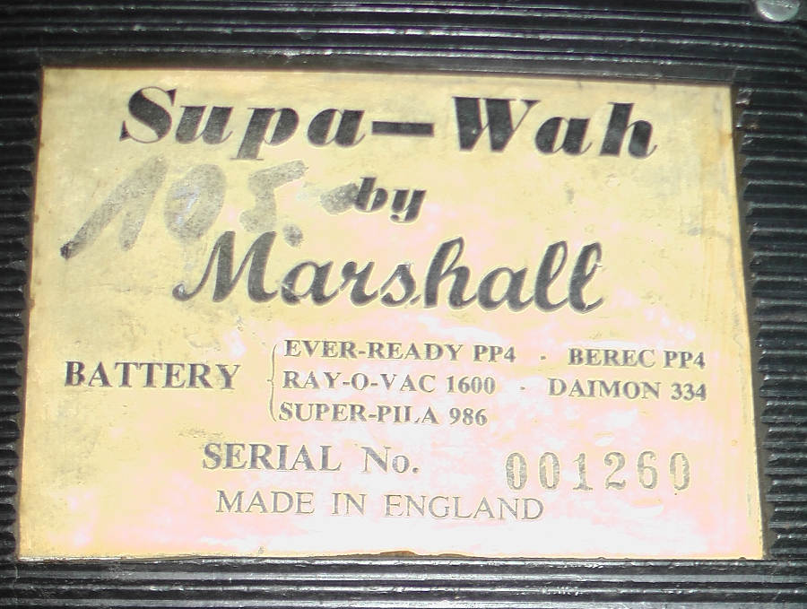 marshall supa wah 1969 bottom