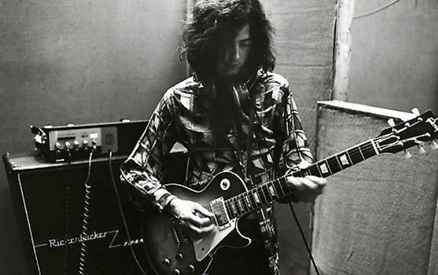 jimmy page in studio with vox long tom echo