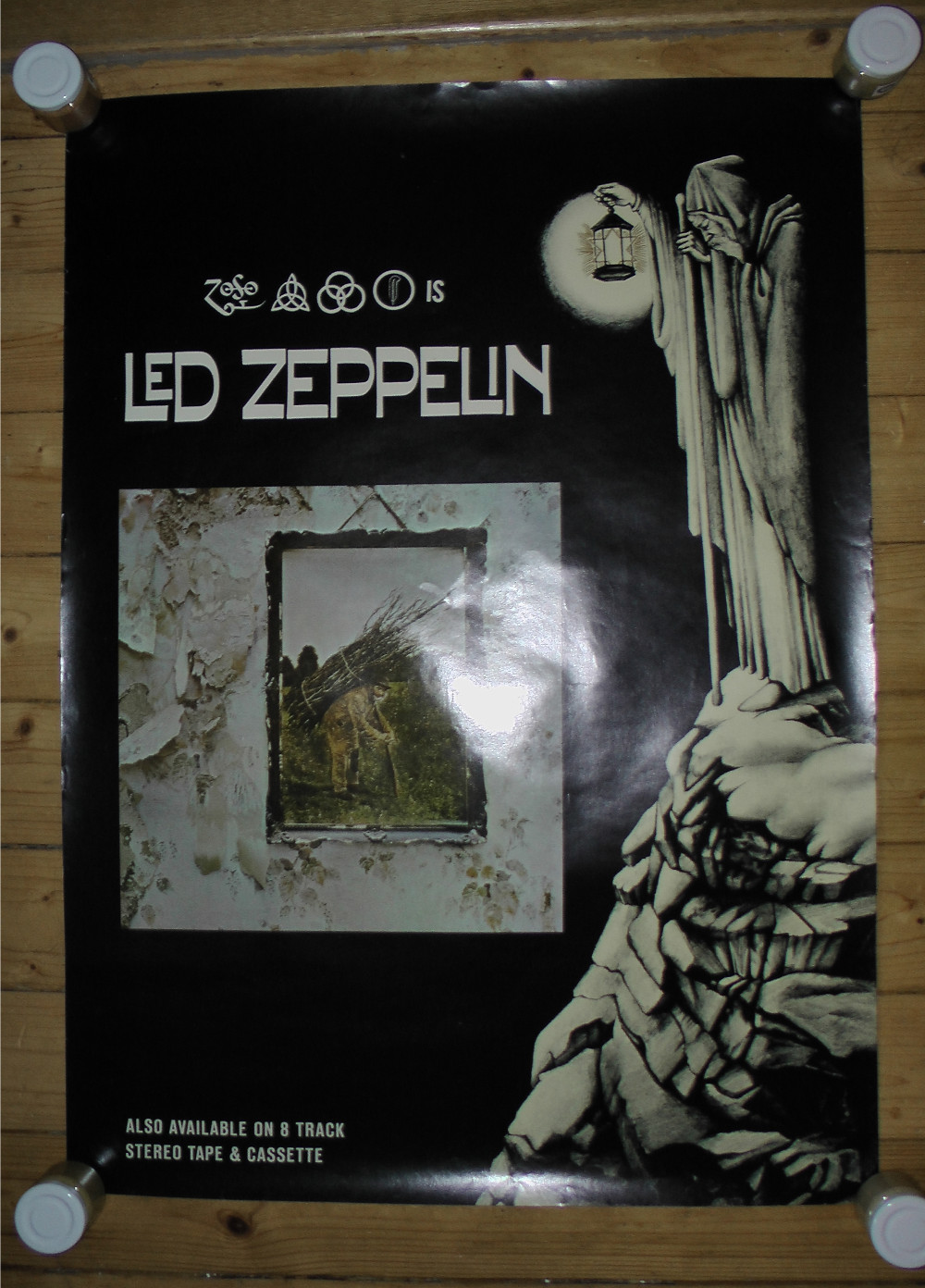 led zeppelin iv four symbols original 1971 promo poster