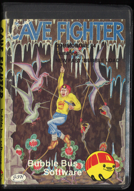 c64 tape cave fighter front
