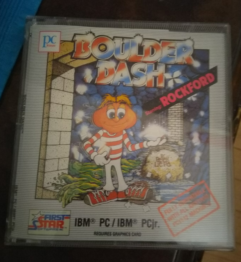 boulder dash for pc and pcjr front