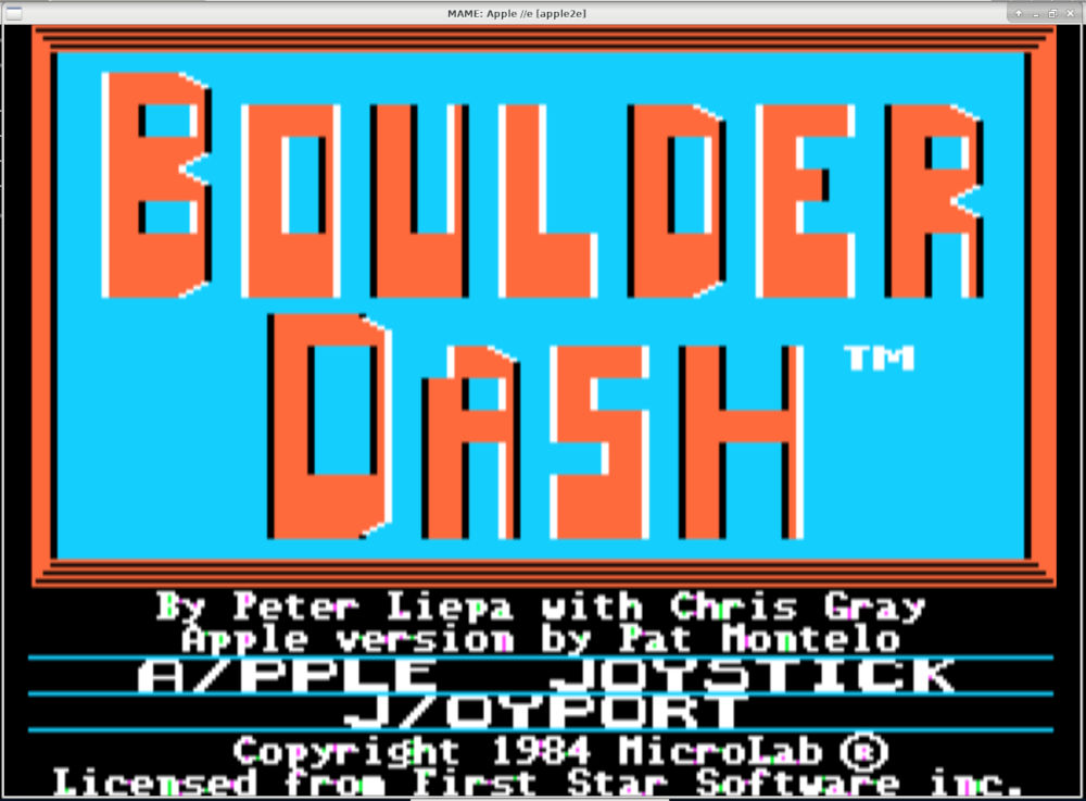 Apple IIe emulation on Fedora Linux 29 using MAME