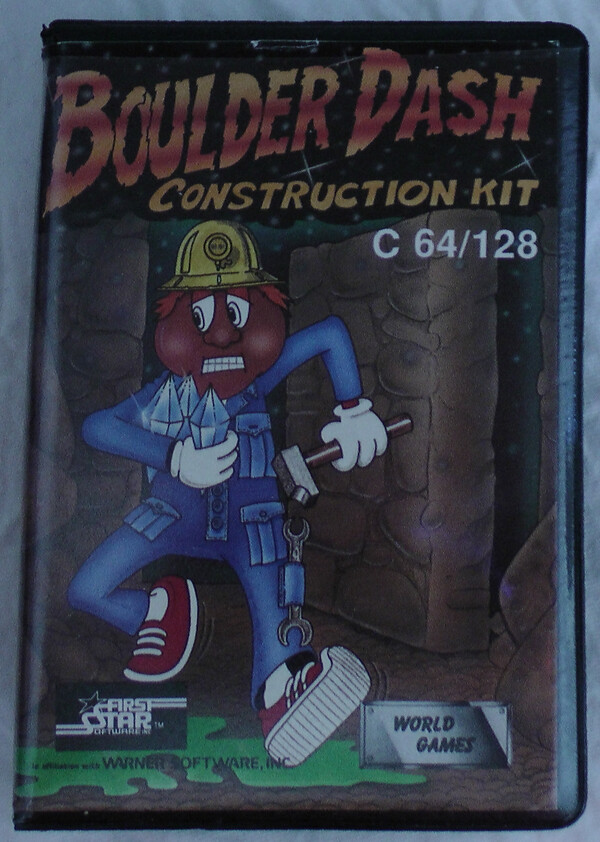 commodore 64 world wide software tape boulder dash construction kit